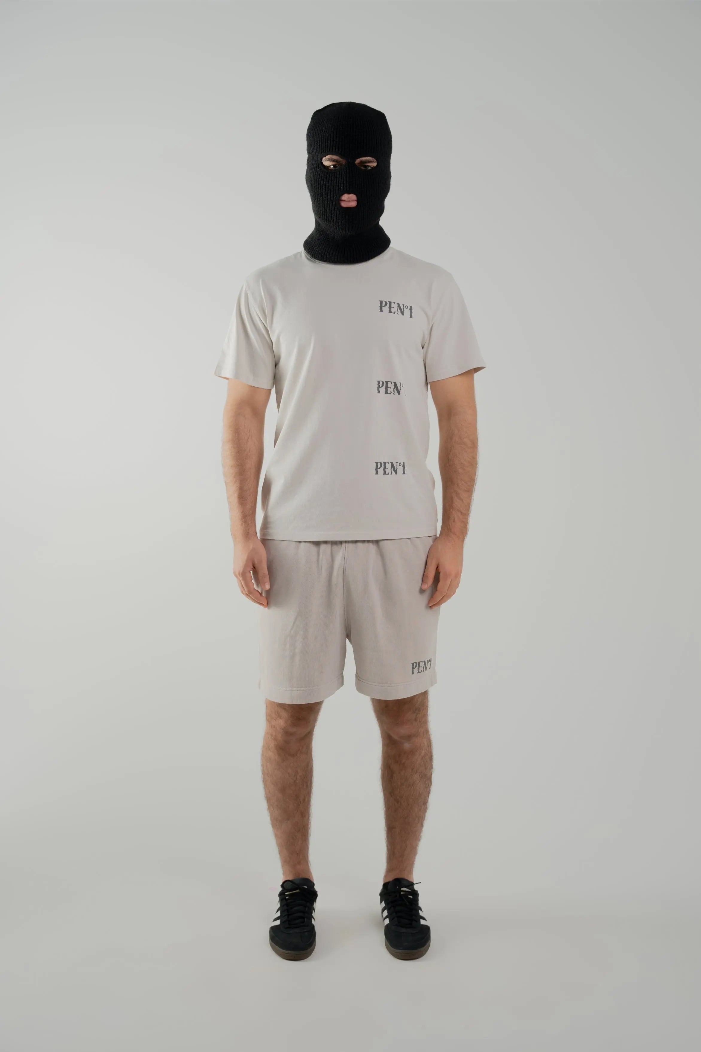 OFF_DUTY_SET TEE: 240_GSM_100%_CARDED_COTTON SHORT: 320_GSM_80%_COTTON_20%_POLYESTER_CVC_FLEECE