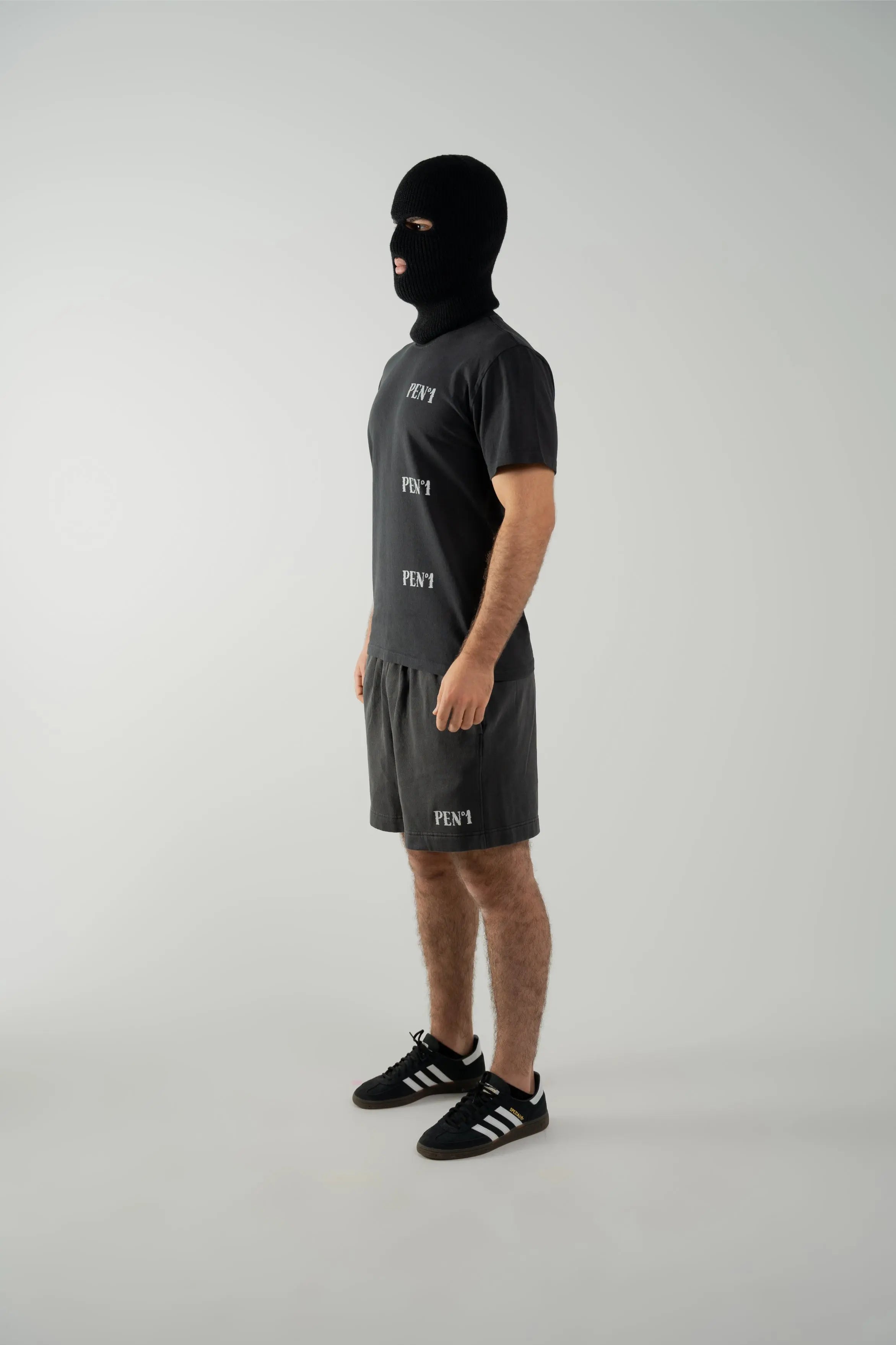 OFF_DUTY_SET TEE: 240_GSM_100%_CARDED_COTTON SHORT: 320_GSM_80%_COTTON_20%_POLYESTER_CVC_FLEECE