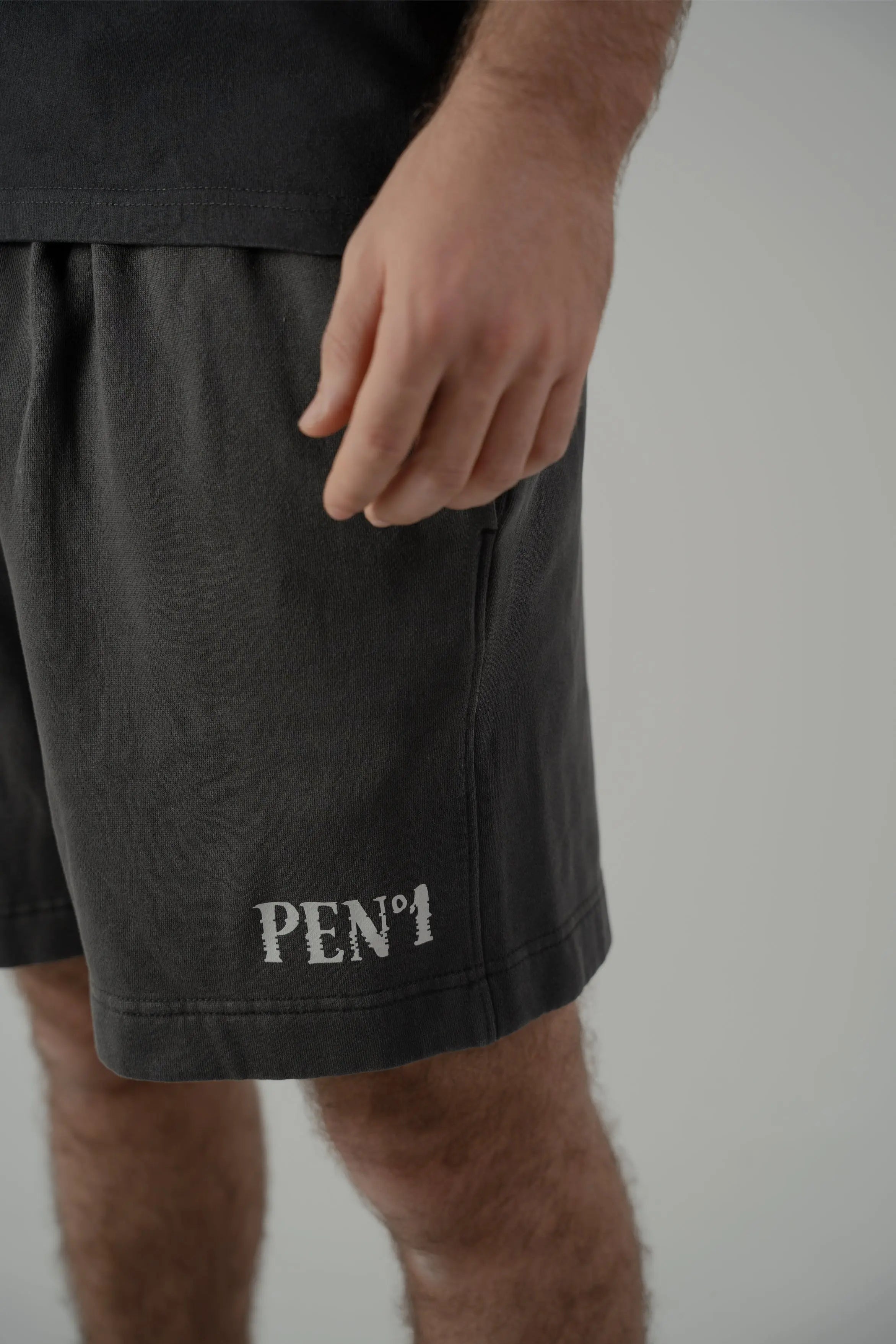 OFF_DUTY_SET TEE: 240_GSM_100%_CARDED_COTTON SHORT: 320_GSM_80%_COTTON_20%_POLYESTER_CVC_FLEECE